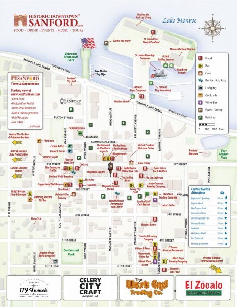 Map of Historic Downtown Sanford