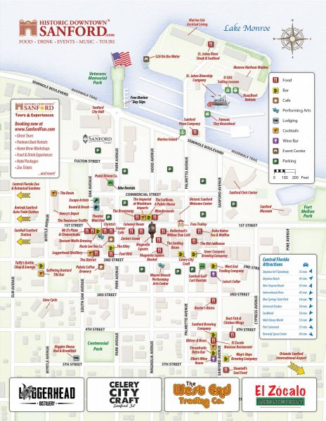 Map of Historic Downtown Sanford Florida