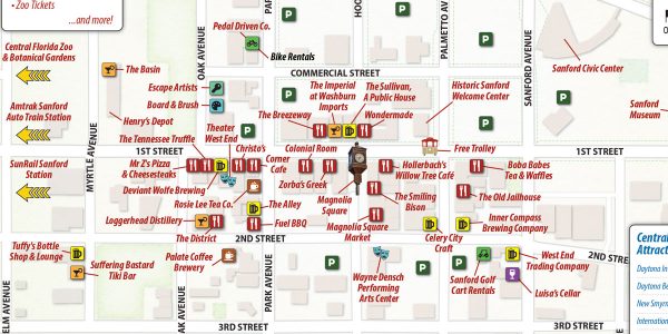 Map of Downtown Sanford FL