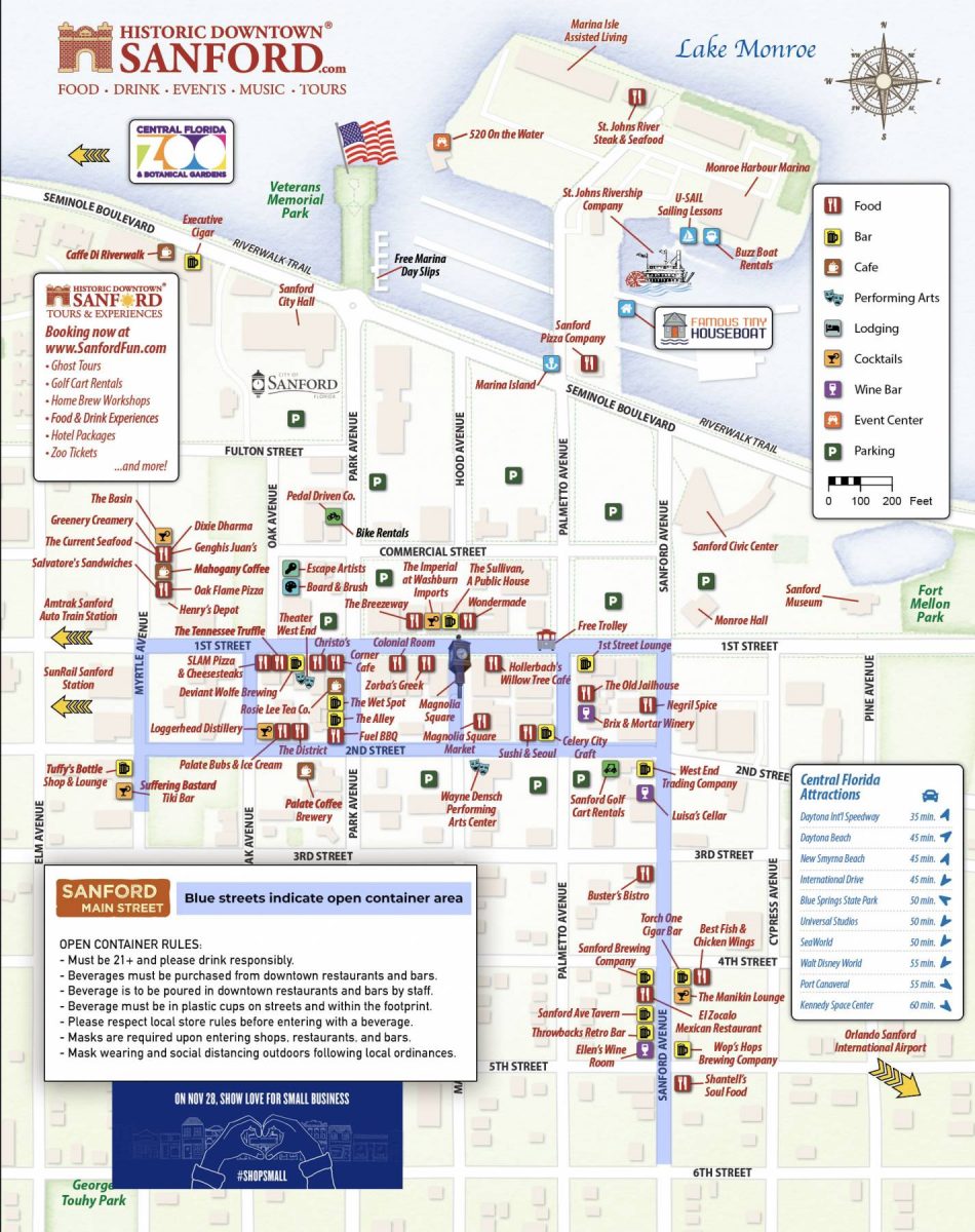 Open Container Sanford Map