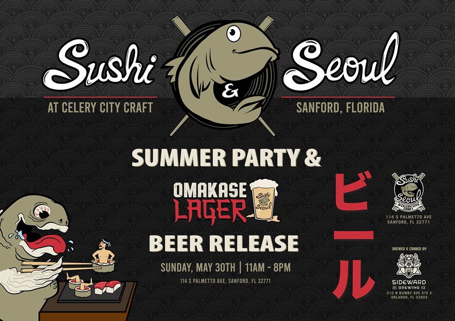 Sushi & Seoul Sideward Brewing Omakase Lager