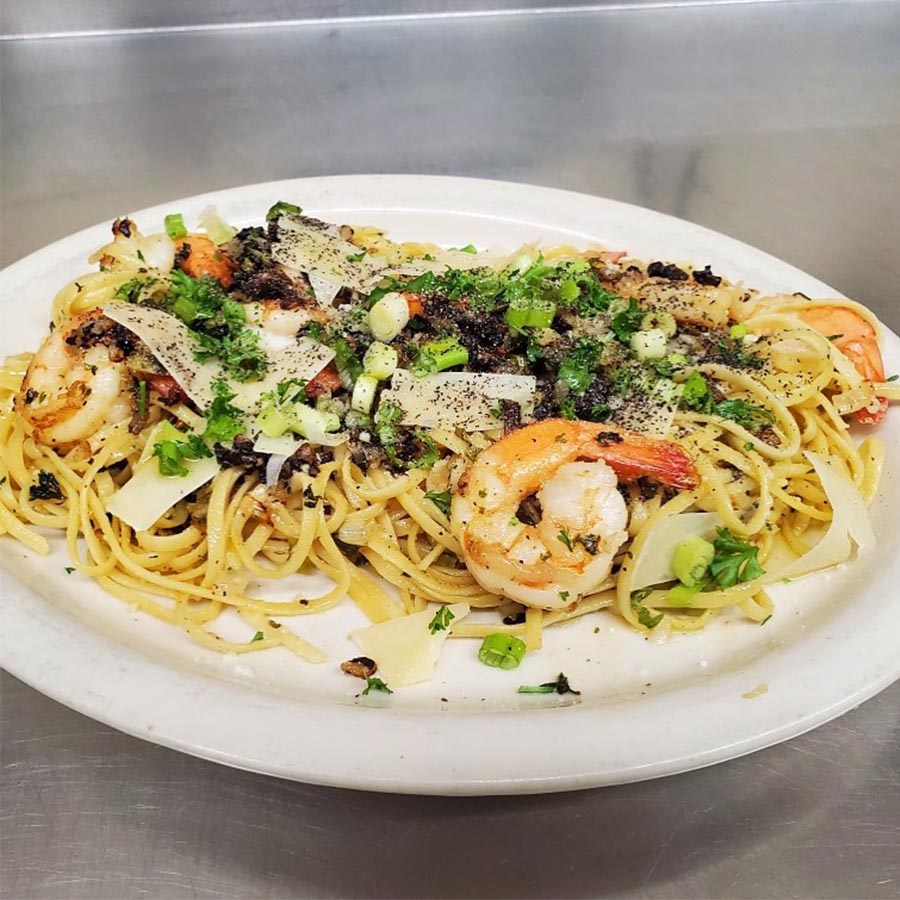 Zobras Pasta Shrimp Dish