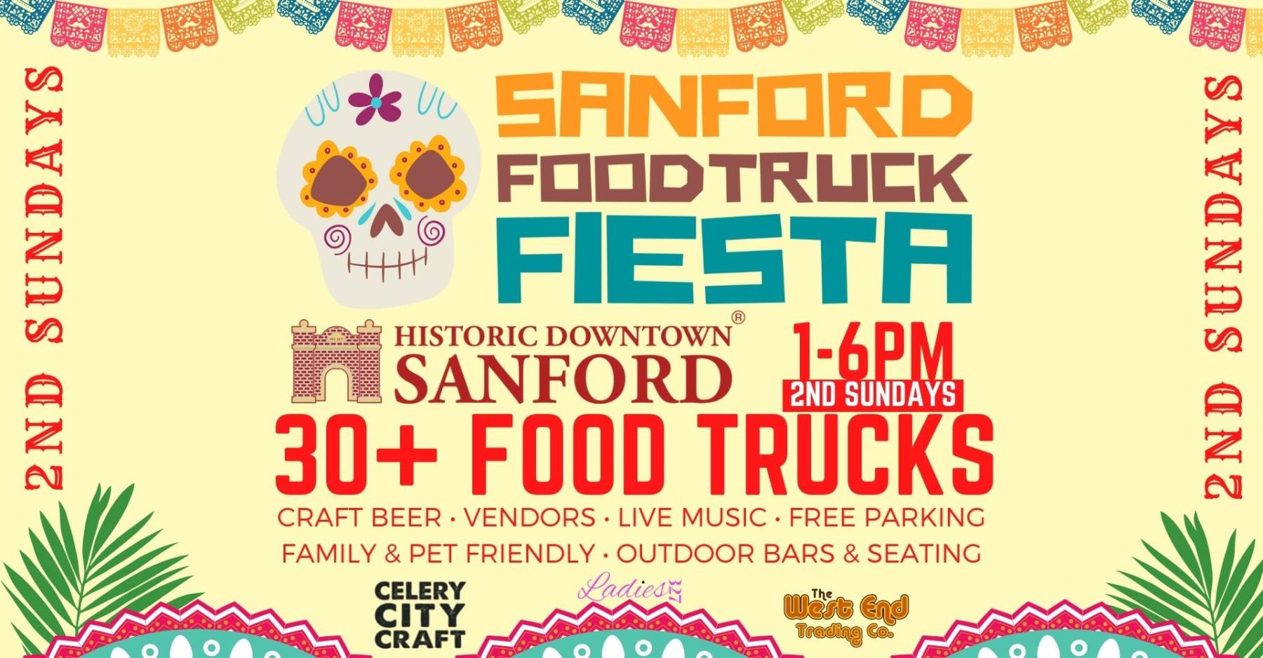 Sanford Food Truck Fiesta in Historic Downtown Sanford - 2nd Sundays