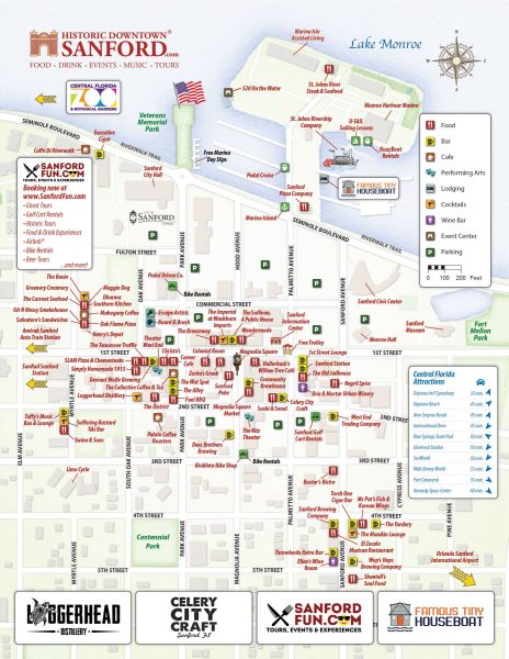 Map of Historic Downtown Sanford Florida