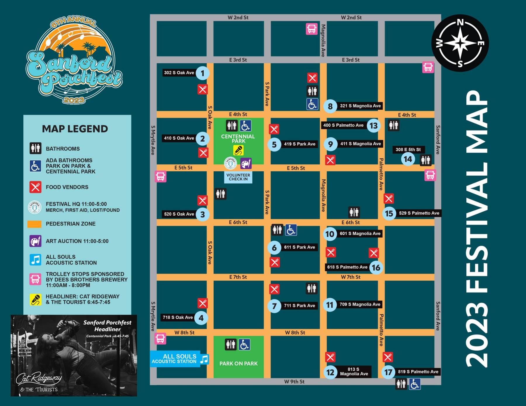 Sanford Porchfest Map