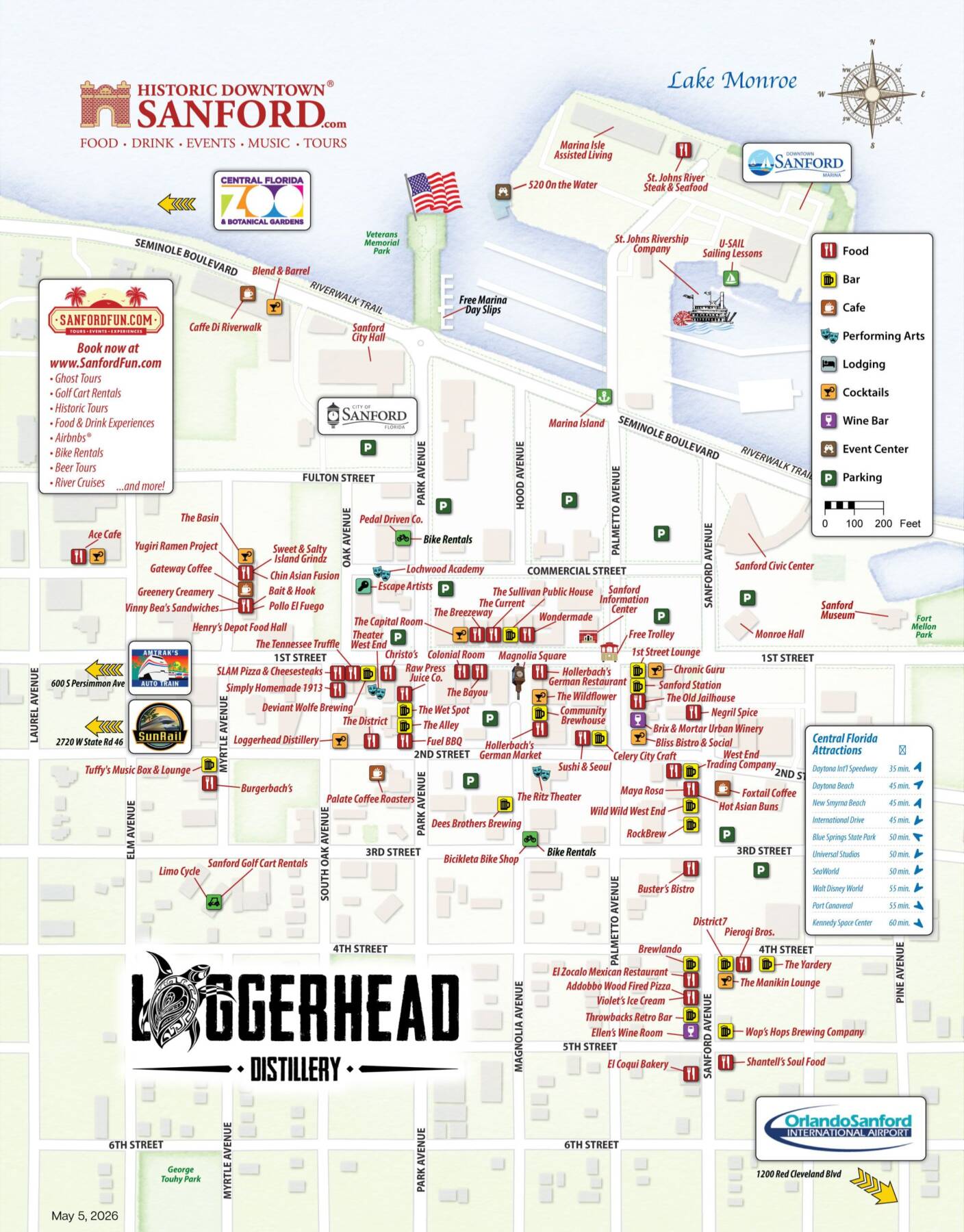 Map of Historic Downtown Sanford